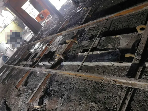 山东某钢铁出铁场施工现场